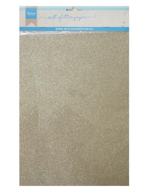 Papir z bleščicami - zlat, 5 x A4