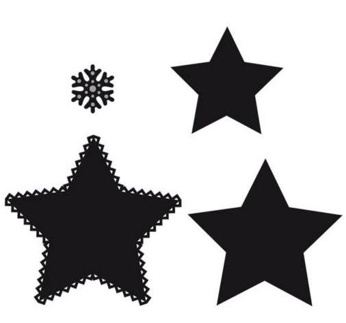 ŠABLONA MD CRAFTABLES,3ZVEZDE S SNEŽINKO