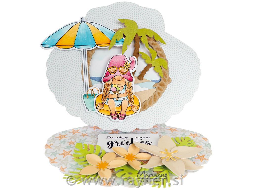 Clear Stamp and Die: Gnome on the beachGirl
