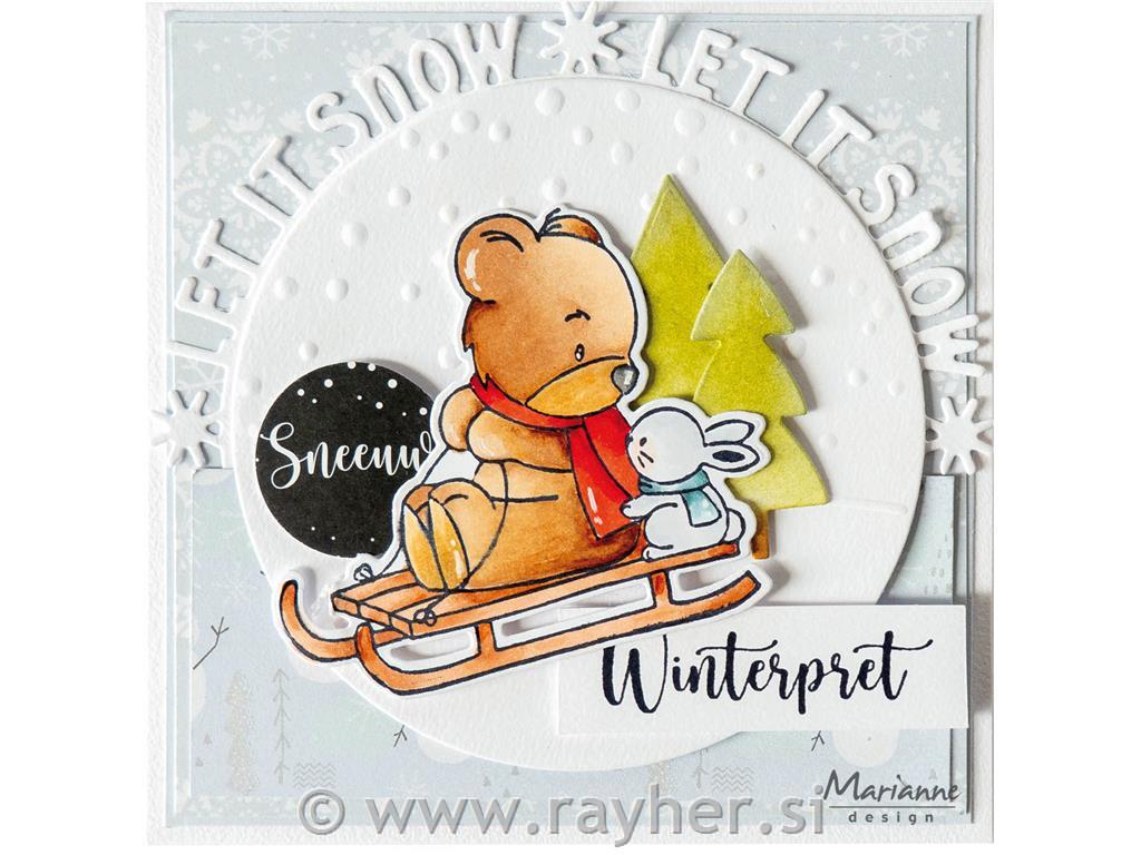 Štampiljke in rezalne šablone: Medved in zajec