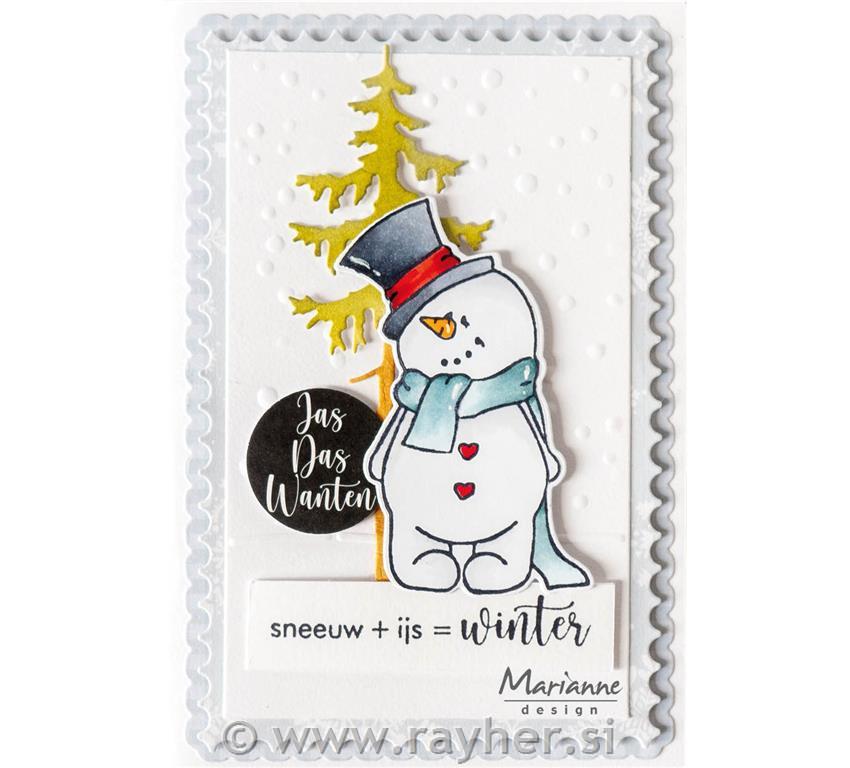 Štampiljke in rezalne šablone: Sneženi mož