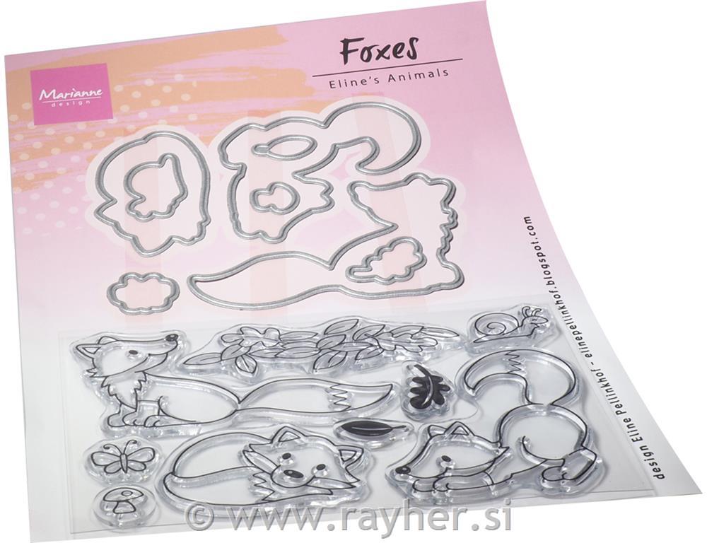 CLEAR STAMP & DIE - Foxes