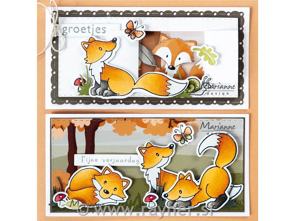 CLEAR STAMP & DIE - Foxes