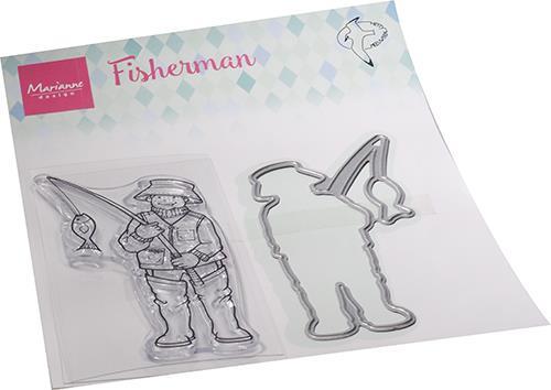 Clear Stamp and die: Fishingman