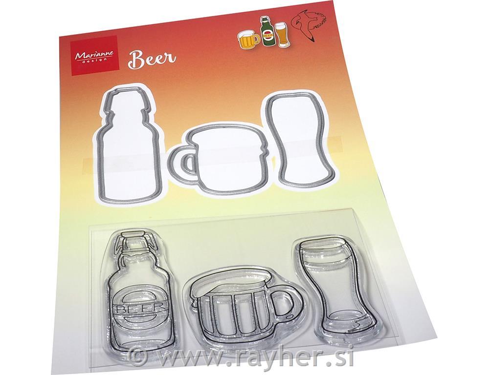 Clear Stamp and die: Beer
