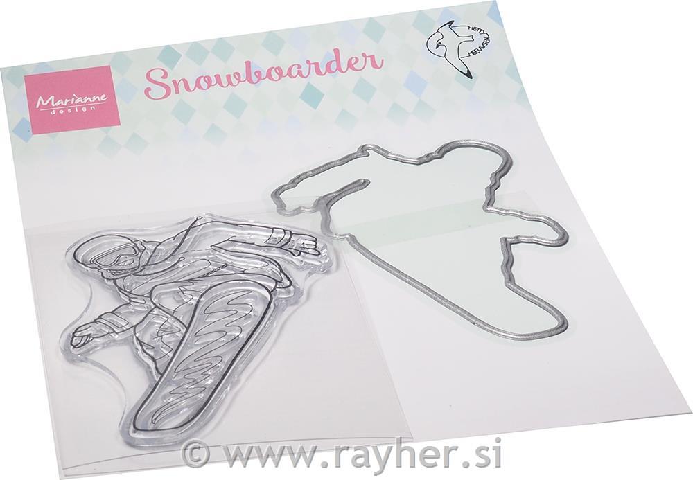 Štampiljke in rezalne šablone: Deskar na snegu