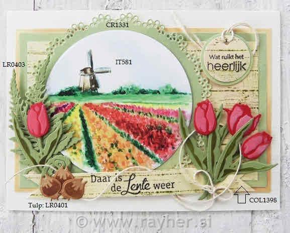 LIST S SLIČICAMI,TULIPANI NA POLJU 1