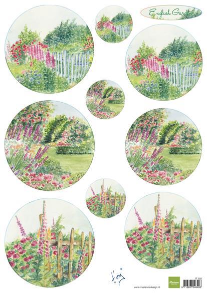 LIST S SLIČICAMI, ANGLEŠKI VRT,NAPRSTEC