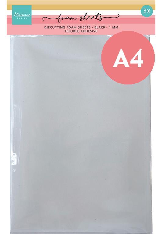 Pena za izrezovanje, A4, črna, 1 mm, 3 kosi