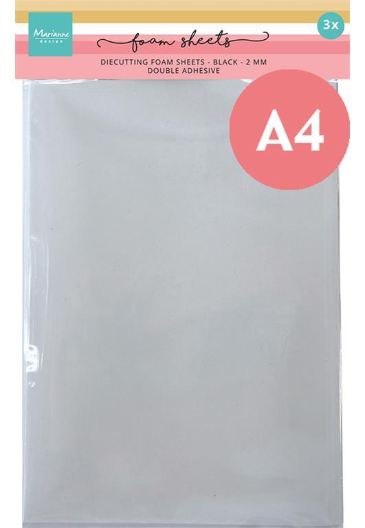 Pena za izrezovanje, A4, črna, 2 mm, 3 kosi