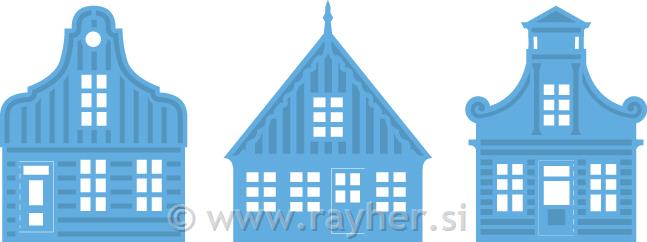 ŠABLONA MD CREATABLES,HIŠKE; SET3