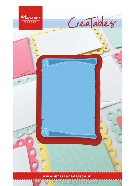 ŠABLONA MD CREATABLES, PAPIRNI ZVITEK