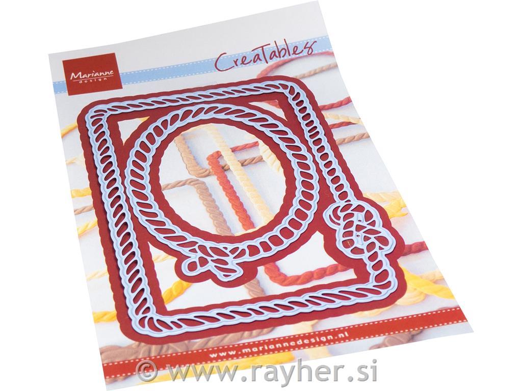 Creatable Die: Rope frame, Rectangle &Oval