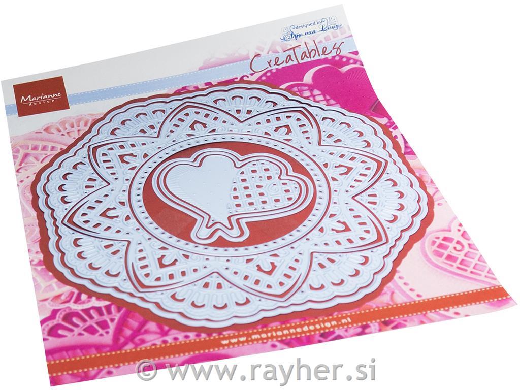 Šablona MD Creatable: Eleganten krog s srčki