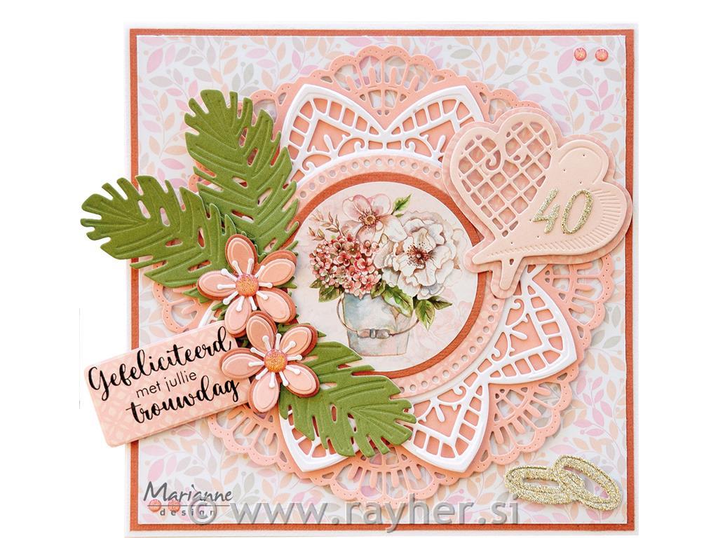 Šablona MD Creatable: Eleganten krog s srčki