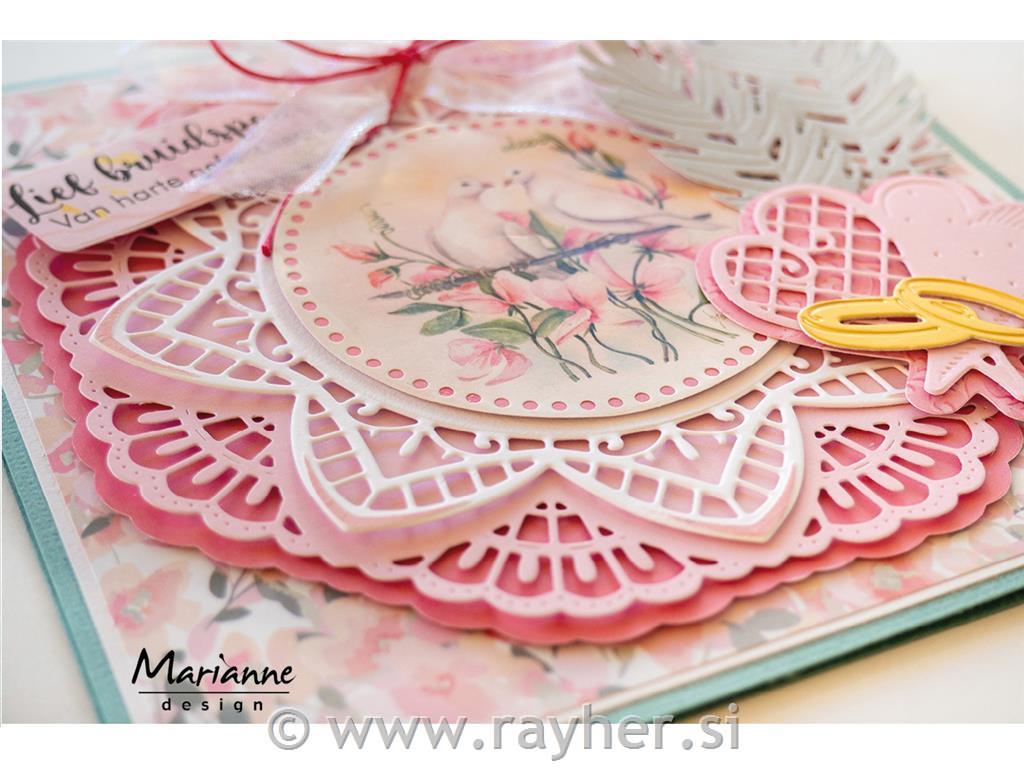 Šablona MD Creatable: Eleganten krog s srčki