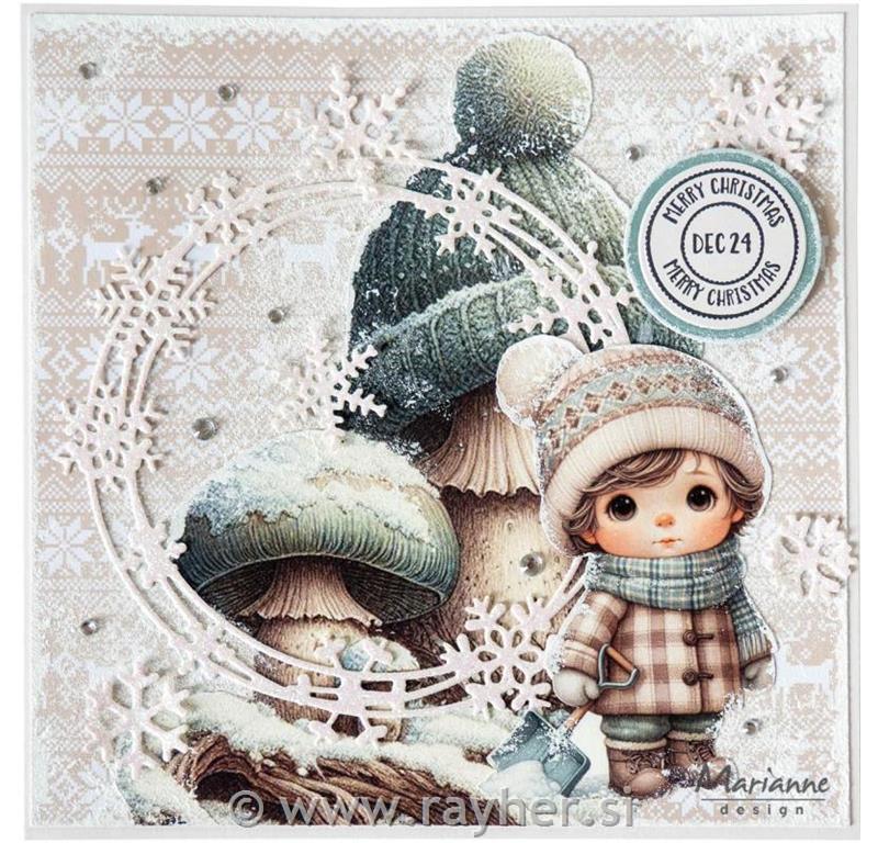 Šablona MD Creatable: Ledeni kristali - krog