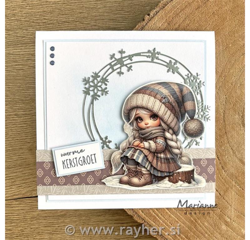 Šablona MD Creatable: Ledeni kristali - krog