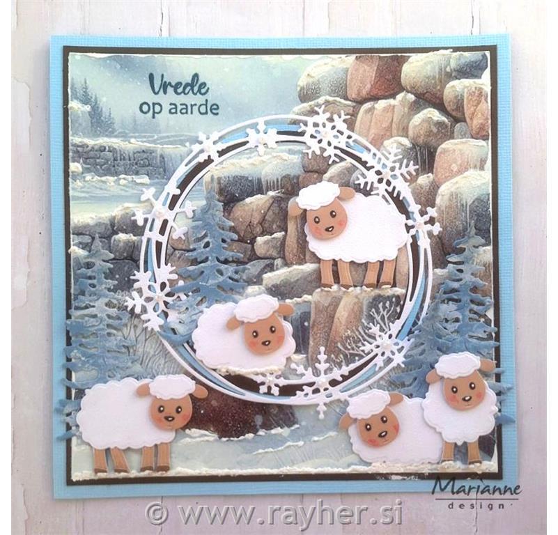 Šablona MD Creatable: Ledeni kristali - krog