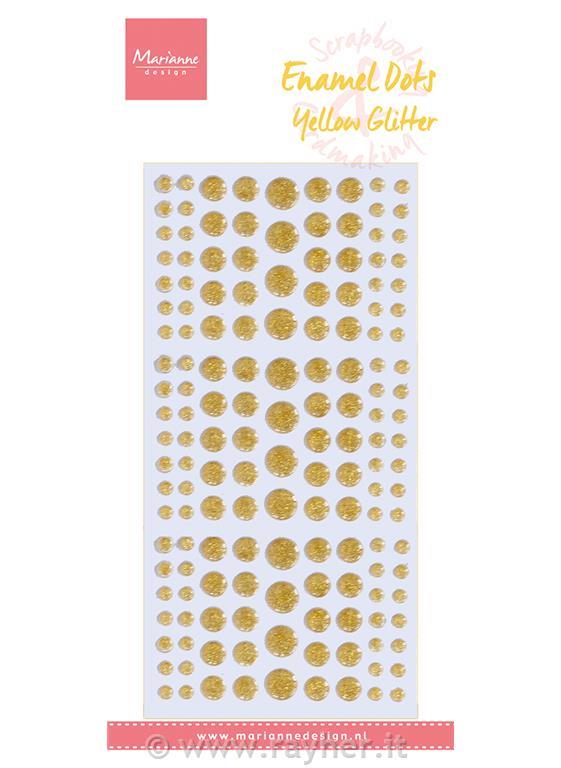 Nalepke MD, rumene z bleščicami