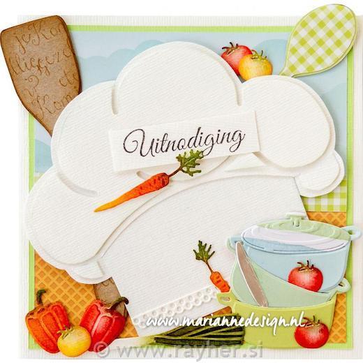 Plastična šablona: Šefova kapa in pripomočki