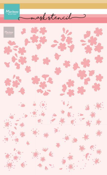 Mask stencil: Cherry flowers
