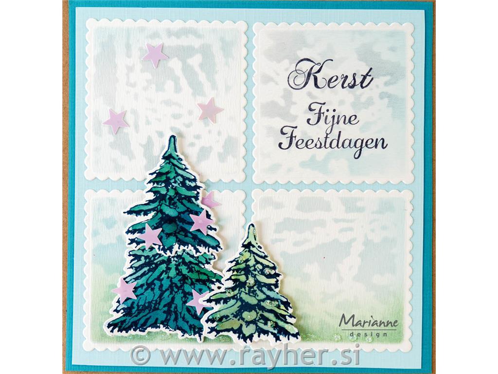 Štampiljke in rezalne šablone: Zasnežena pokrajina