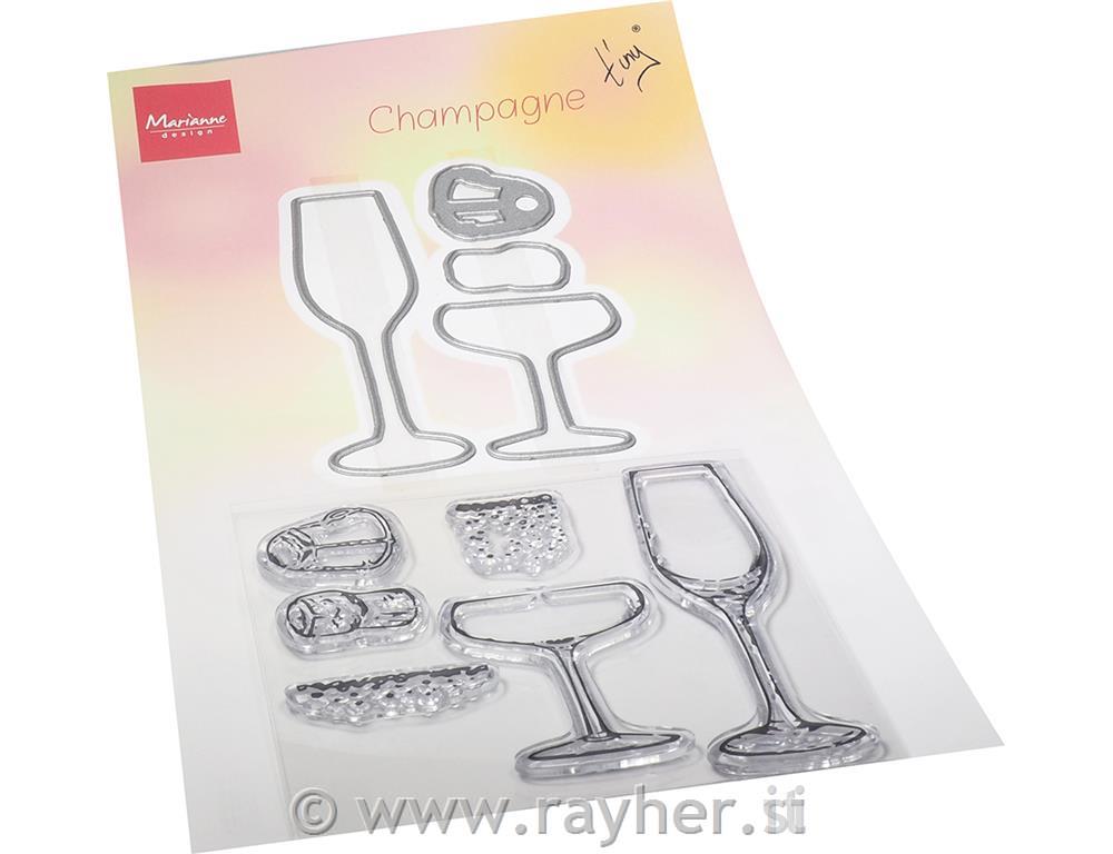 Stamp & die set: Champagne