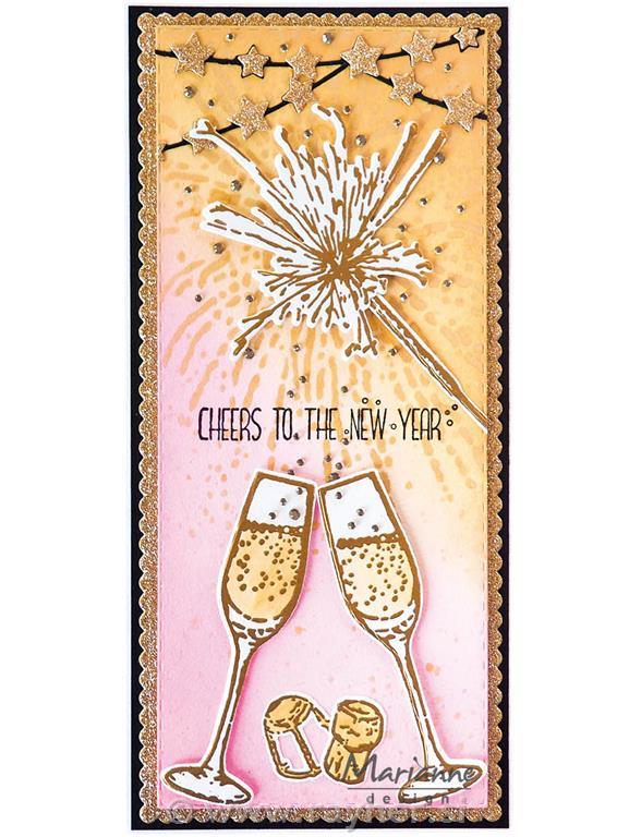 Stamp & die set: Champagne