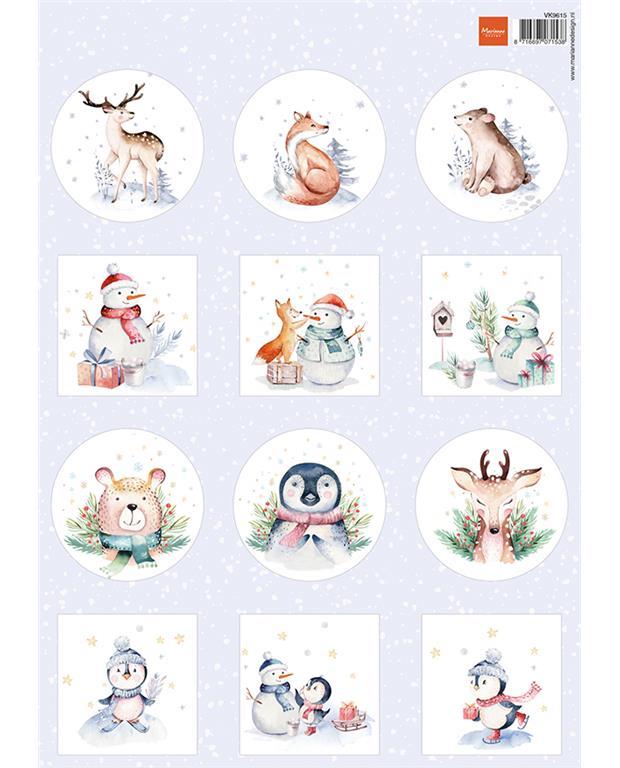 List s sličicami: Merry Animals