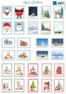 List s sličicami: Znamke - Klasični božič