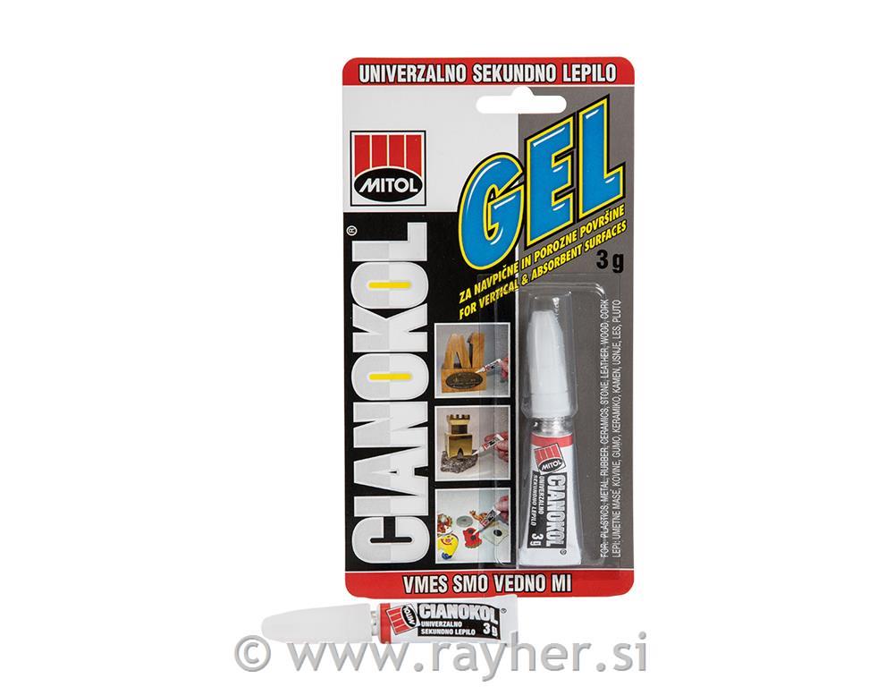 CIANOKOL GEL sekundno lepilo 3 g