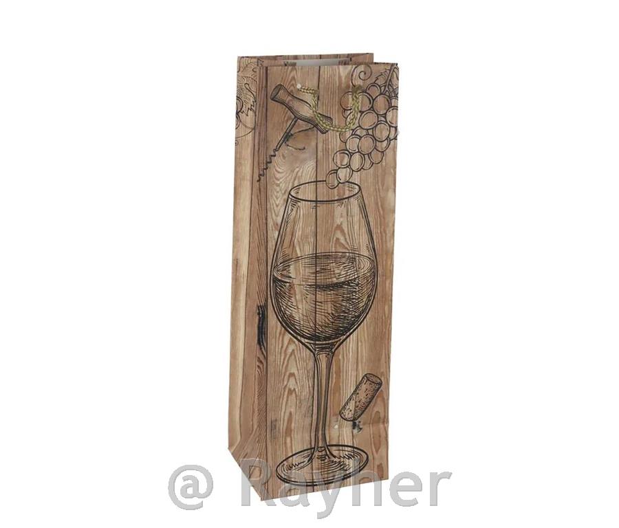 Darilna vrečka za vino, Kozarec, 12x10x36cm