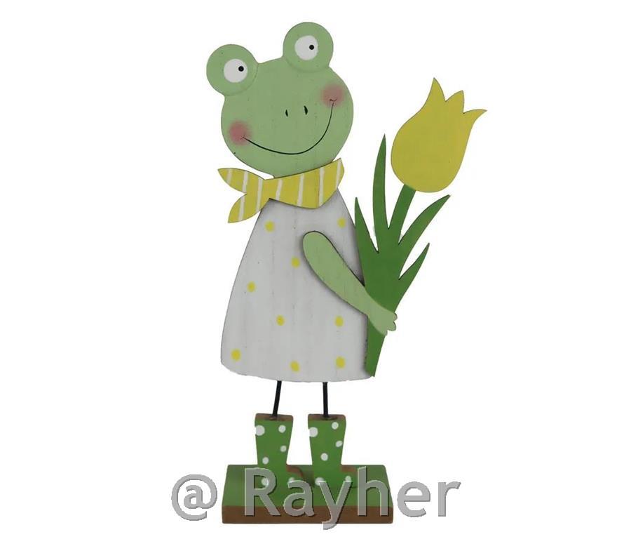 Žabica z rožico 23cm