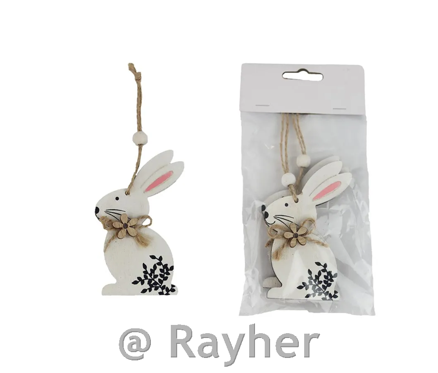 Zajčka lesena za obesit, set 2