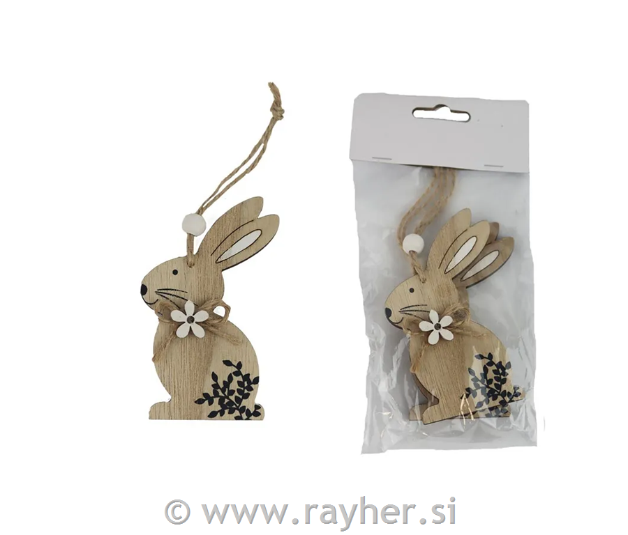 Wooden bunny 17x6cm