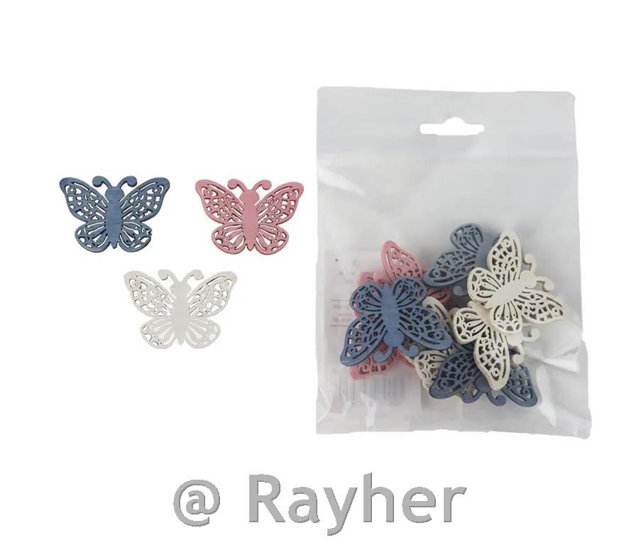 Leseni okraski, metulji, set 10