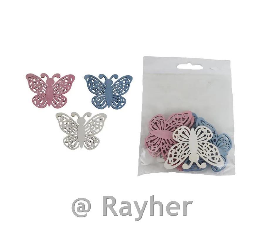 Leseni okraski, metulji, set 6