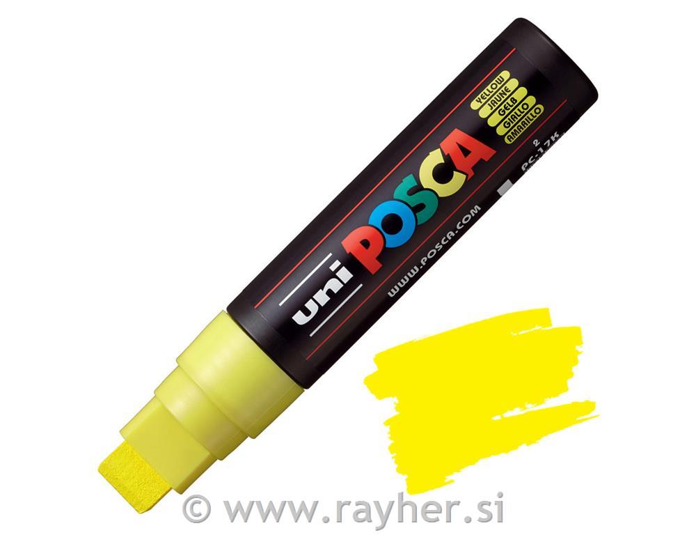 Uni POSCA marker; tip 15 mm ravan;yellow