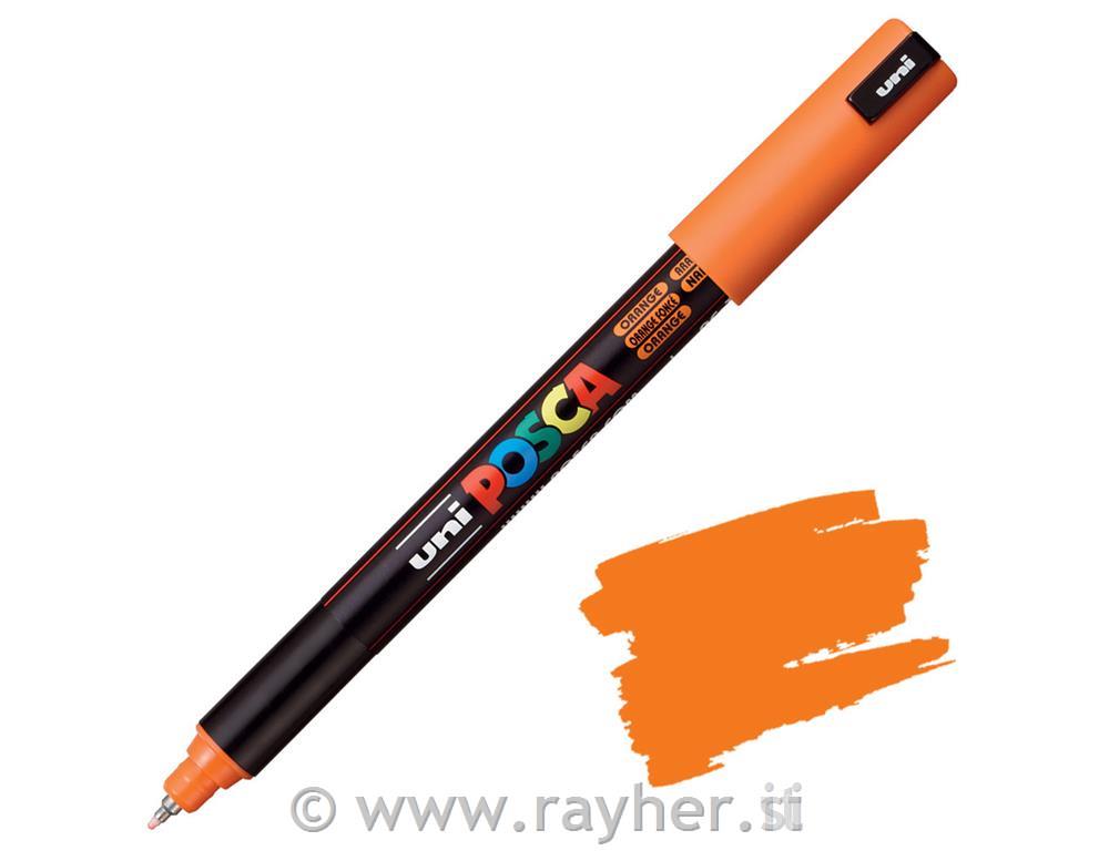 Uni POSCA marker; tip 0,7 mm metal;orange