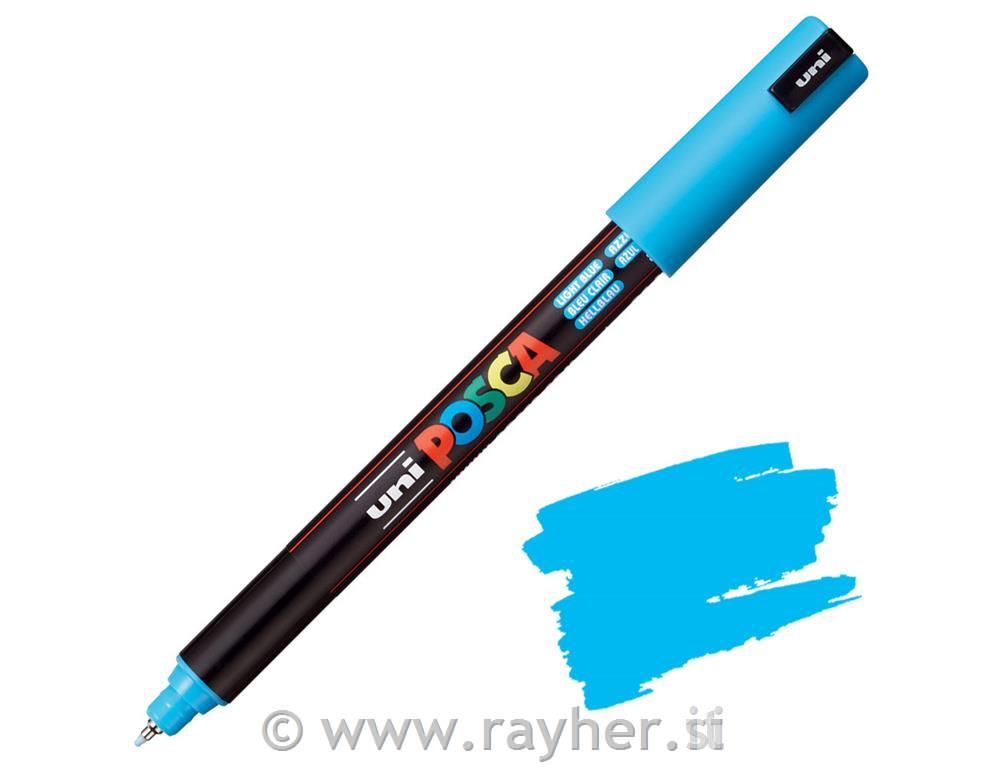 Uni POSCA marker; tip 0,7 mm metal;light blue