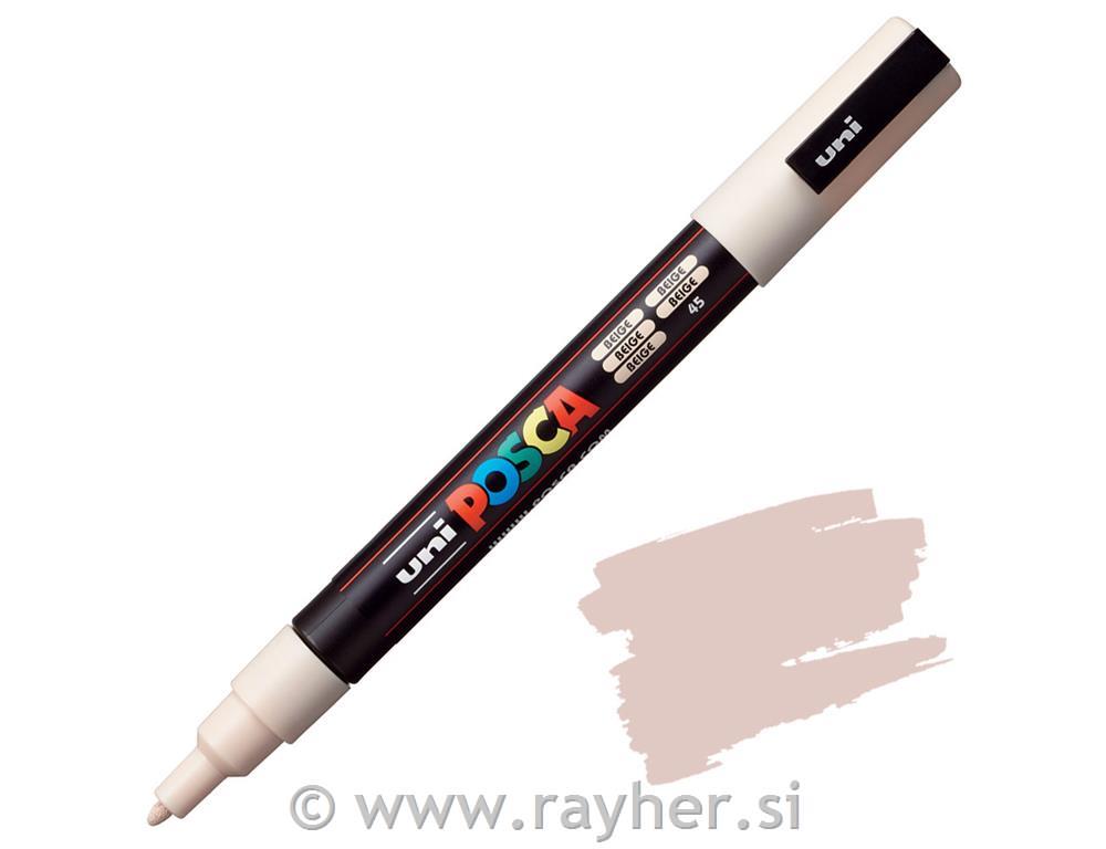 POSCA Uni flomaster; konica 0,9-1,3 mm; bež