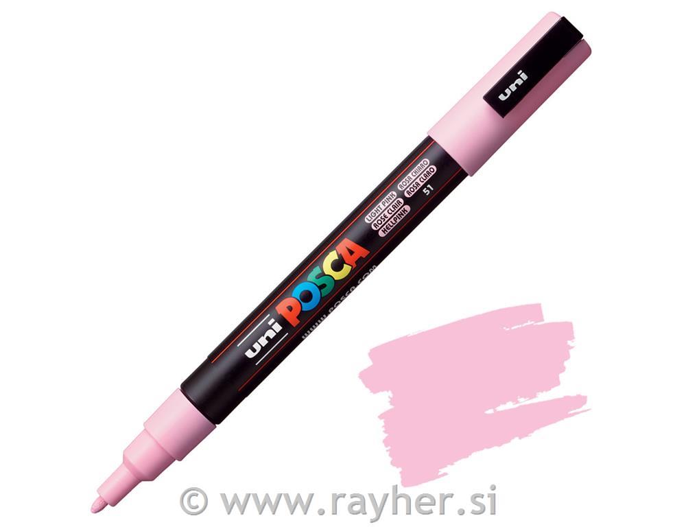 POSCA Uni flomaster; konica 0,9-1,3 mm; svetlo pink