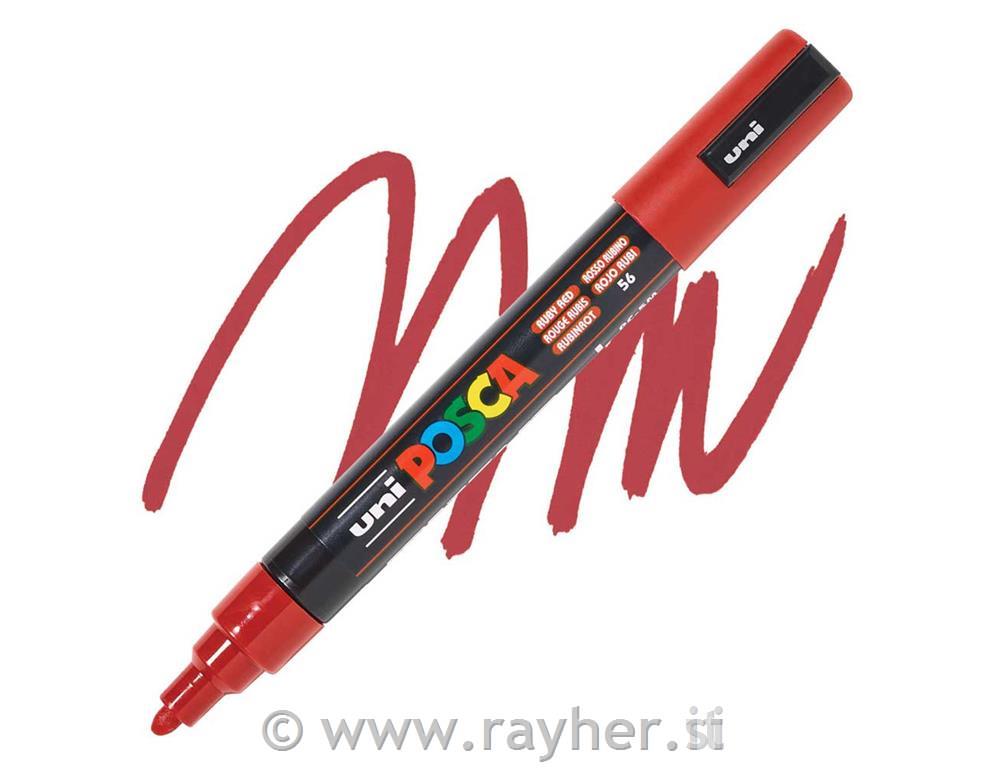Uni POSCA marker; tip 1,8-2,5 mm;ruby red