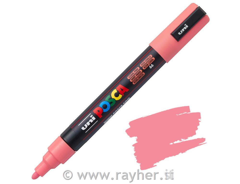 POSCA Uni flomaster; konica 1,8-2,5 mm; koralno pink