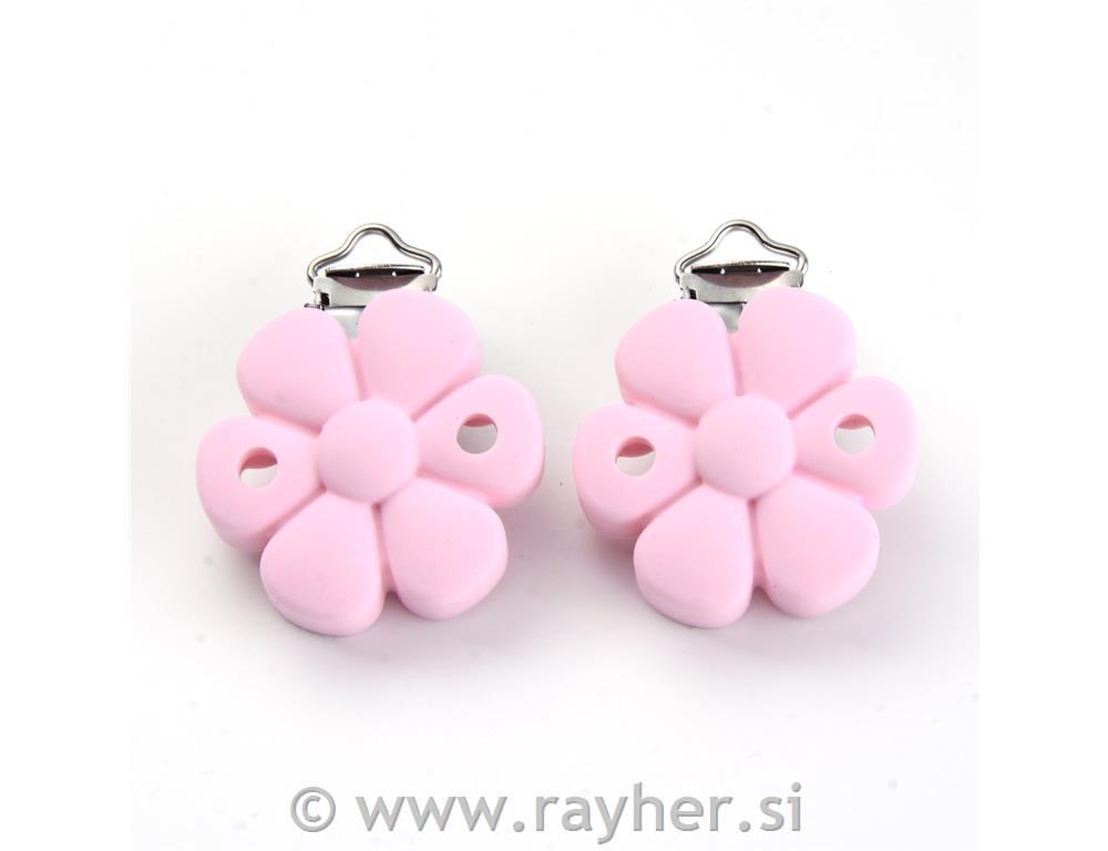 Držalo za dudo, rožica, silikon