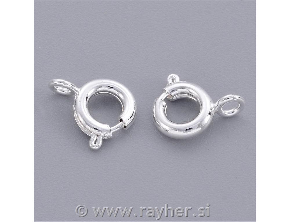 SPONKA ZA VERIŽICO 6MM, SREBRNA, SET10