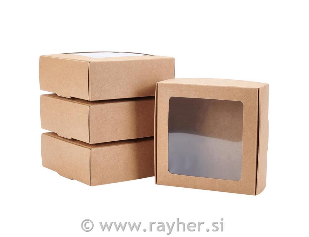 Škatla s prosojnim oknom 9.5x9.5cm, 1 kos