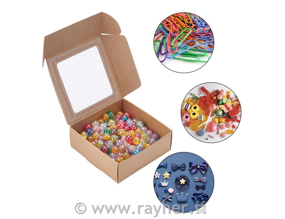 Škatla s prosojnim oknom 9.5x9.5cm, 1 kos