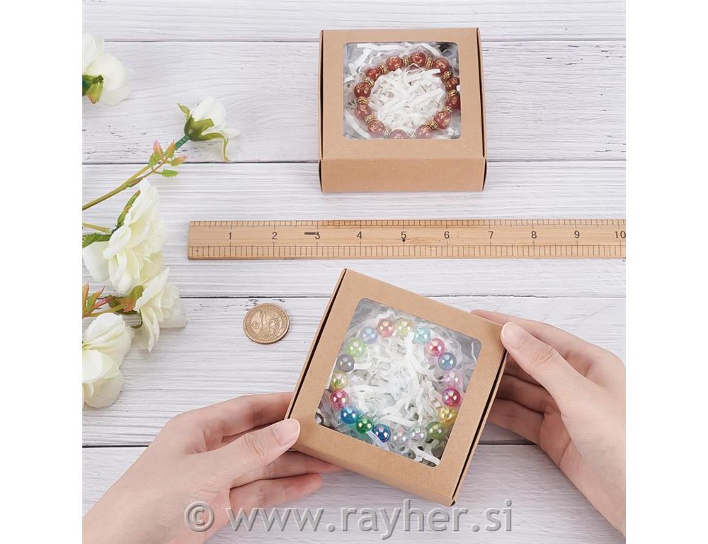 Škatla s prosojnim oknom 9.5x9.5cm, 1 kos